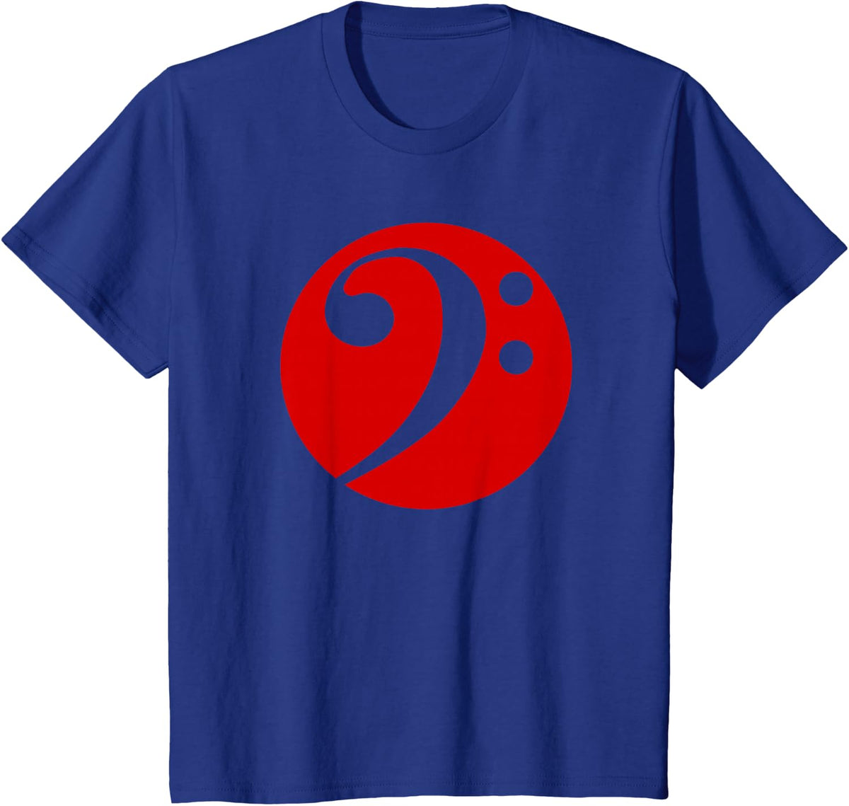 Bass Clef Spotlight T-Shirt Red T-Shirt - Royal Blue