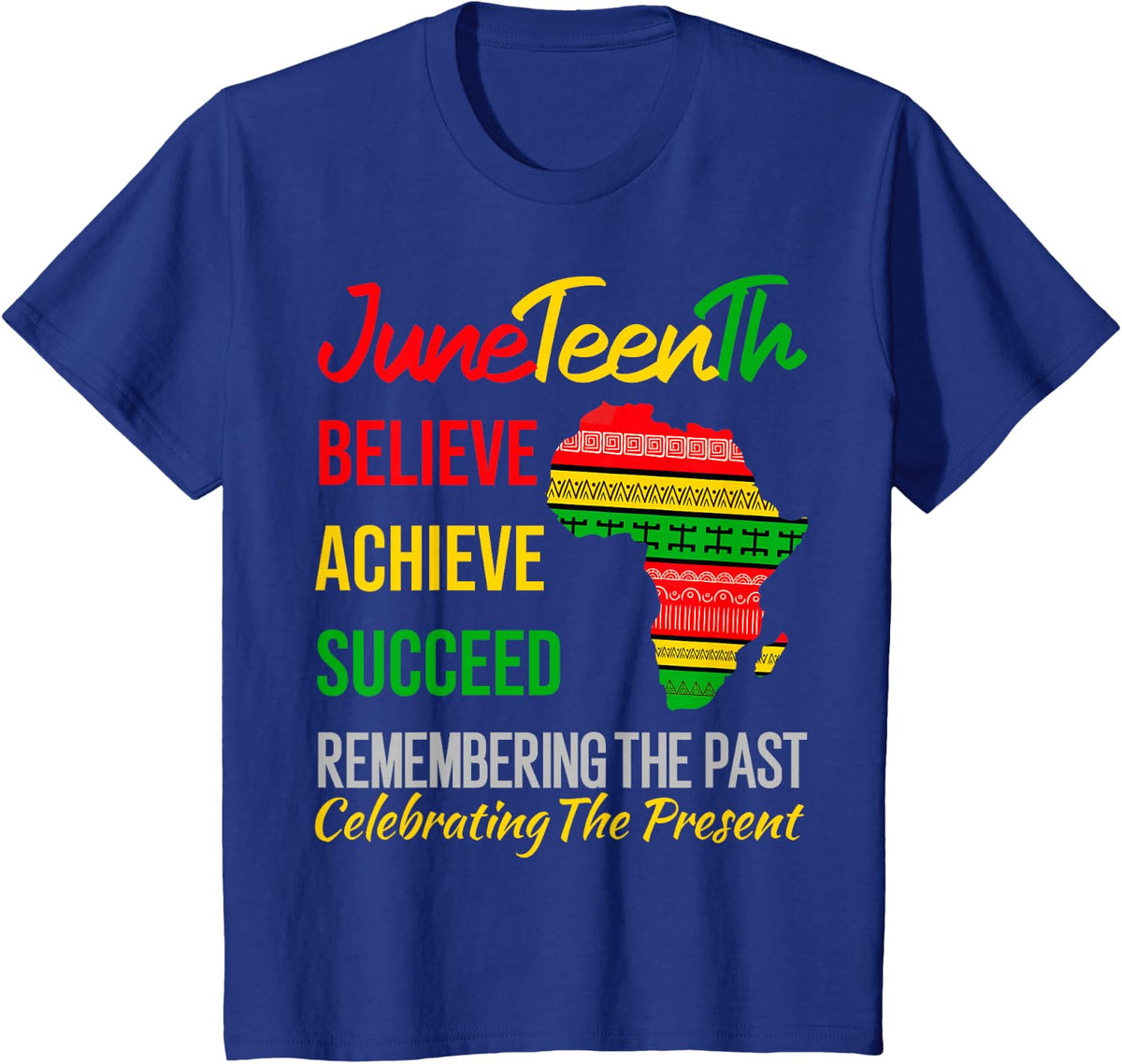 Juneteenth is My Independence Day African American T-Shirt Tee 1865 Freedom Celebration Shirts for Men Women - Royal Blue