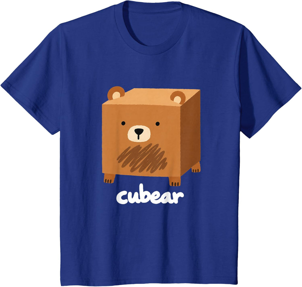 Cubear Funny Geometric Bear Cube Math Geometry Pun T-Shirt - Royal Blue