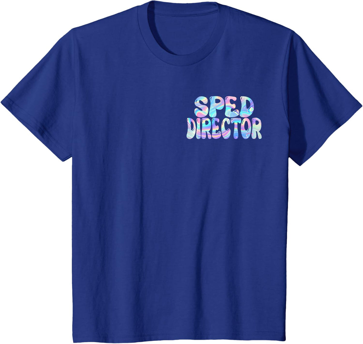 Sped Director Groovy Back To School Cute Teacher T-Shirt - Royal Blue