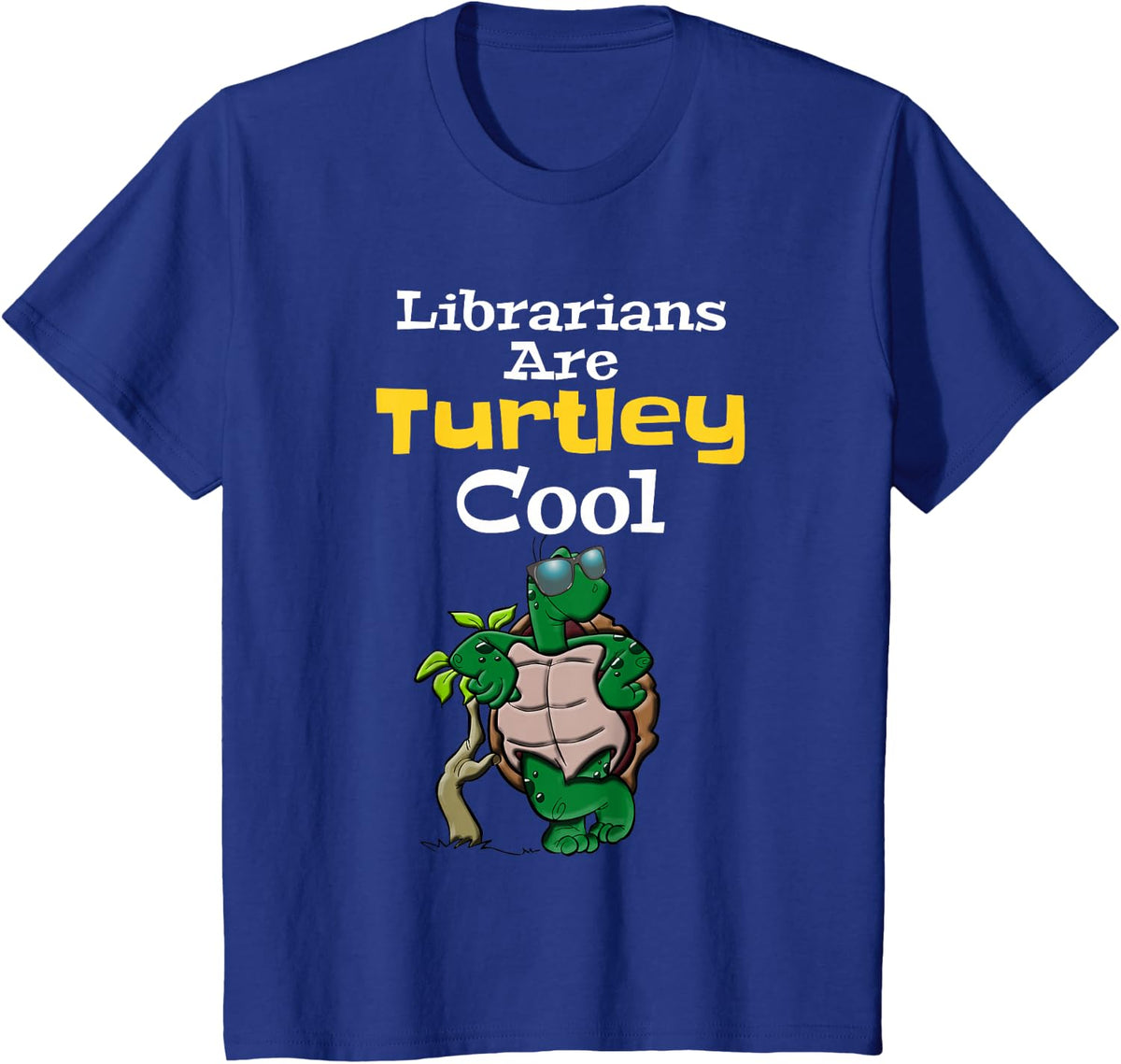 Librarian Gifts School Employee Shirts Turtle Lover T-Shirt - Royal Blue