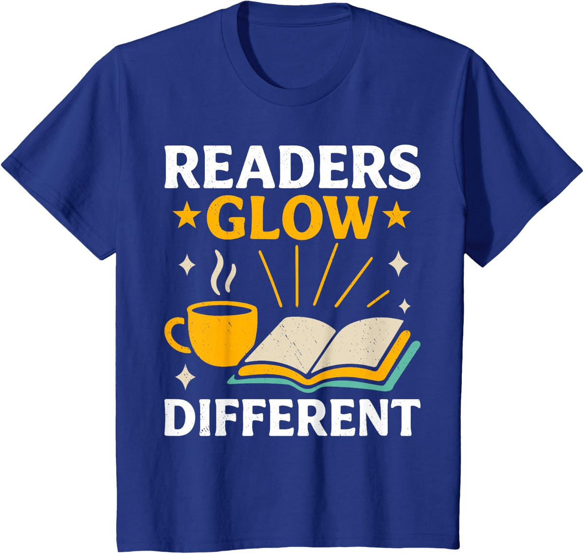 Readers Glow Different Book Lover Reading T-Shirt - Royal Blue
