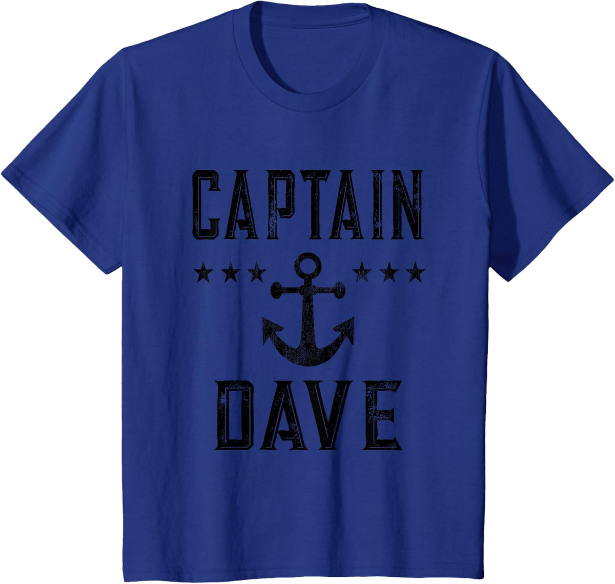 Vintage Captain Dave Item - Lake Boating or Boat Owner T-Shirt - Royal Blue