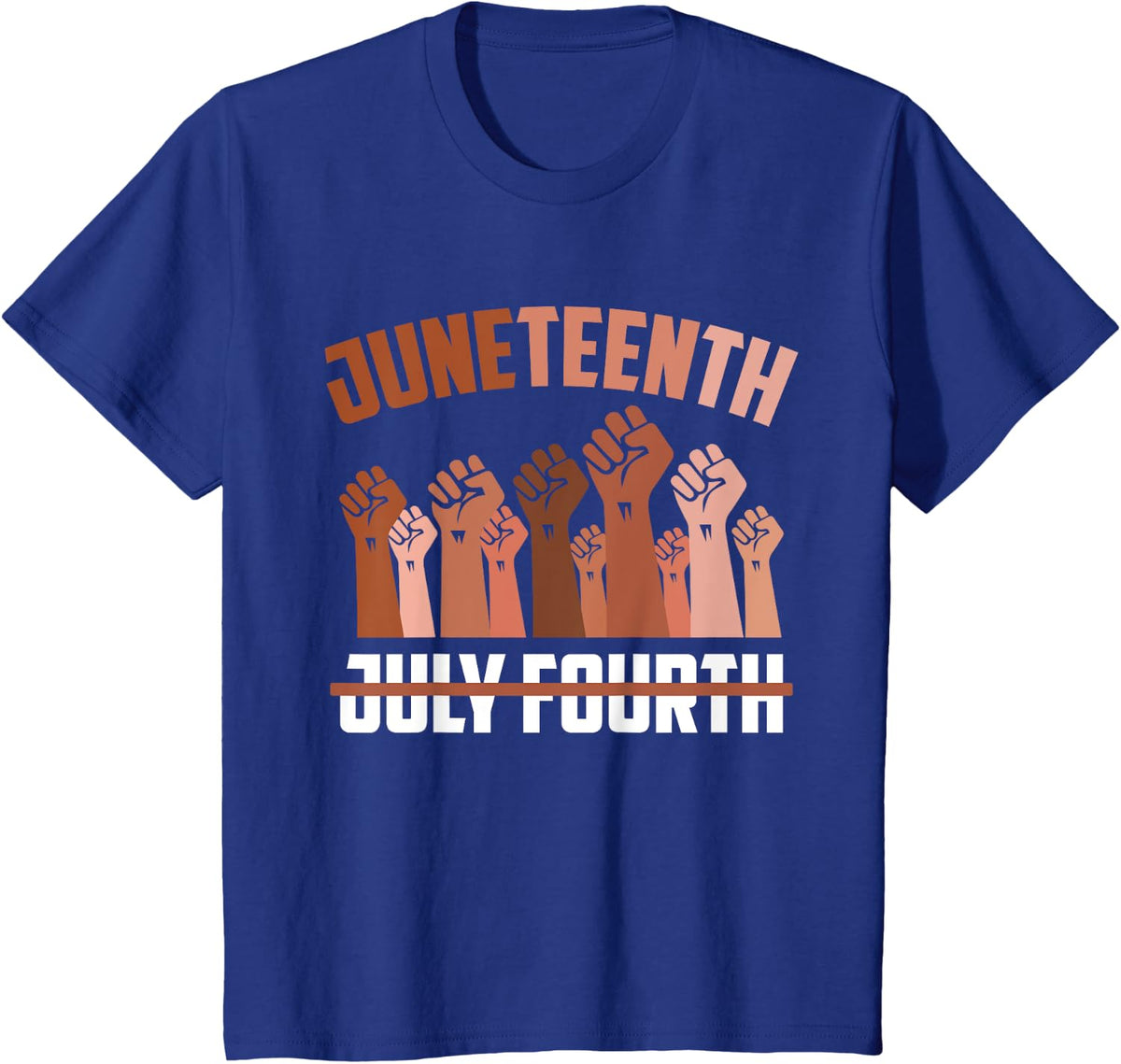 Juneteenth Black History American African June Proud Melanin T-Shirt - Royal Blue