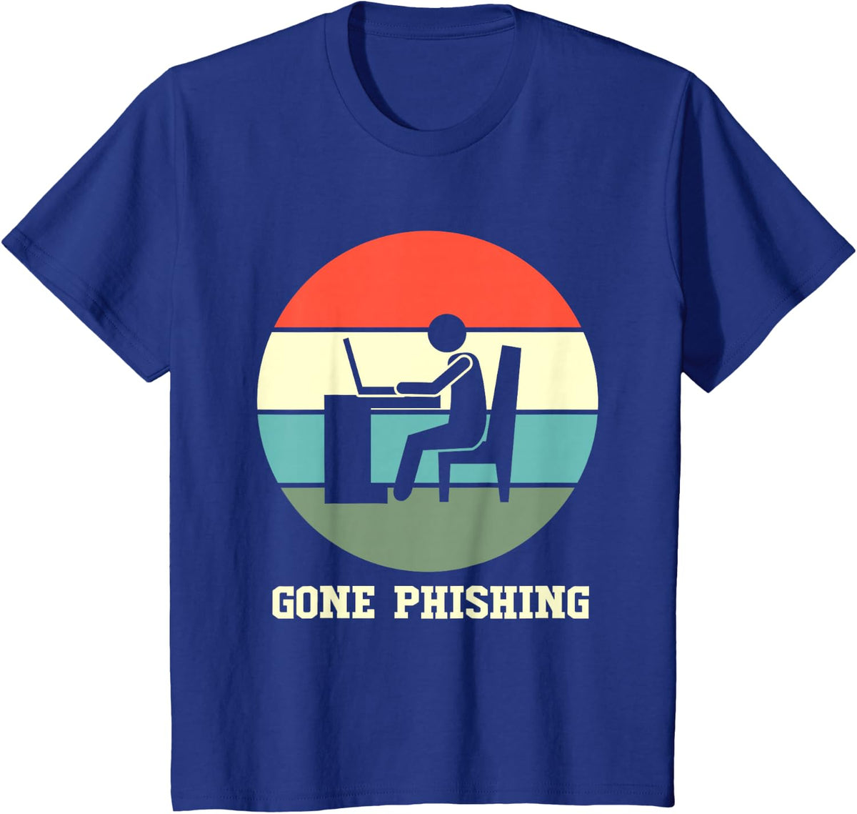 Funny Hacker Cyber Security Gone Phishing T-Shirt - Royal Blue