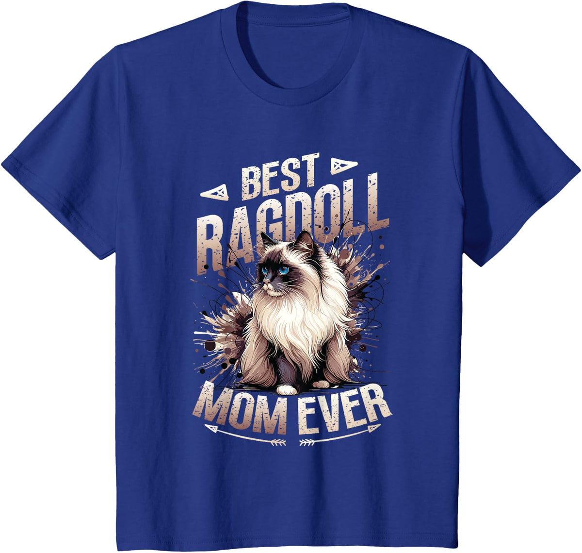 Ragdoll Cat Mom Kitten Themed Cat Lover Meow Ragdoll T-Shirt - Royal Blue