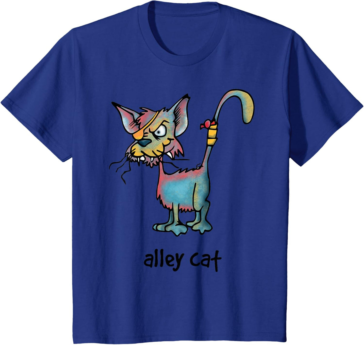 Alley cat cartoon - for cat lovers with a sense of humor T-Shirt - Royal Blue