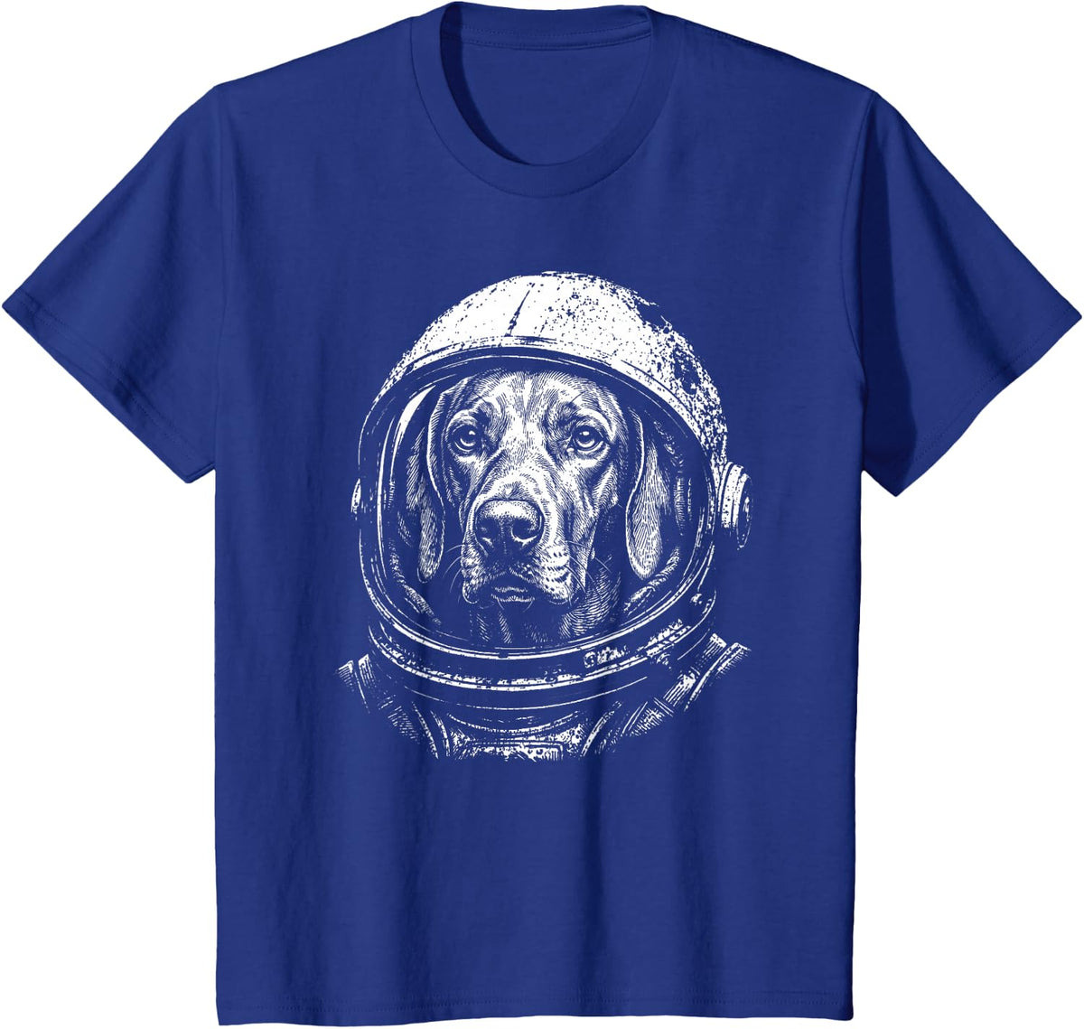 Retro Astronaut Vizsla Space Galaxy Dog Lovers T-Shirt - Royal Blue