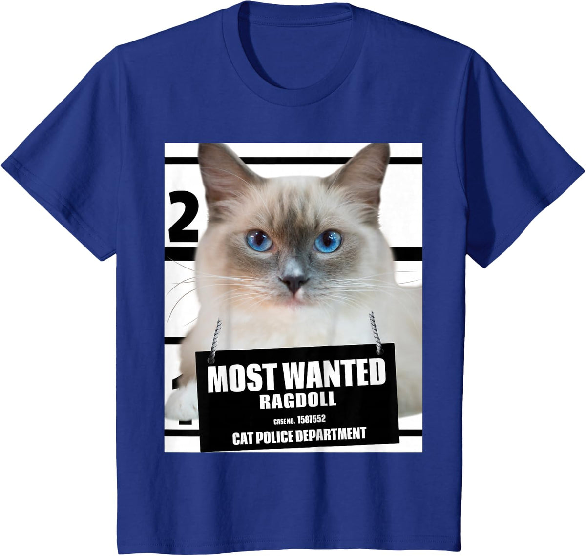 Most Wanted Ragdoll T-shirt - Rag Doll Cat Tee Shirts T-Shirt - Royal Blue