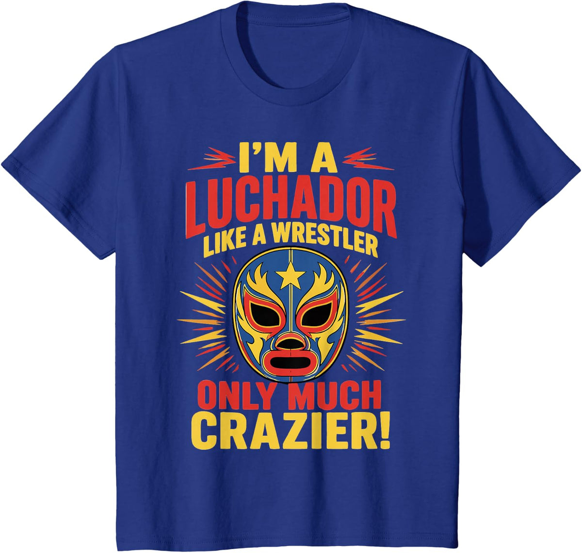 Luchador Lucha Libre Mexican Wrestler T-Shirt - Royal Blue