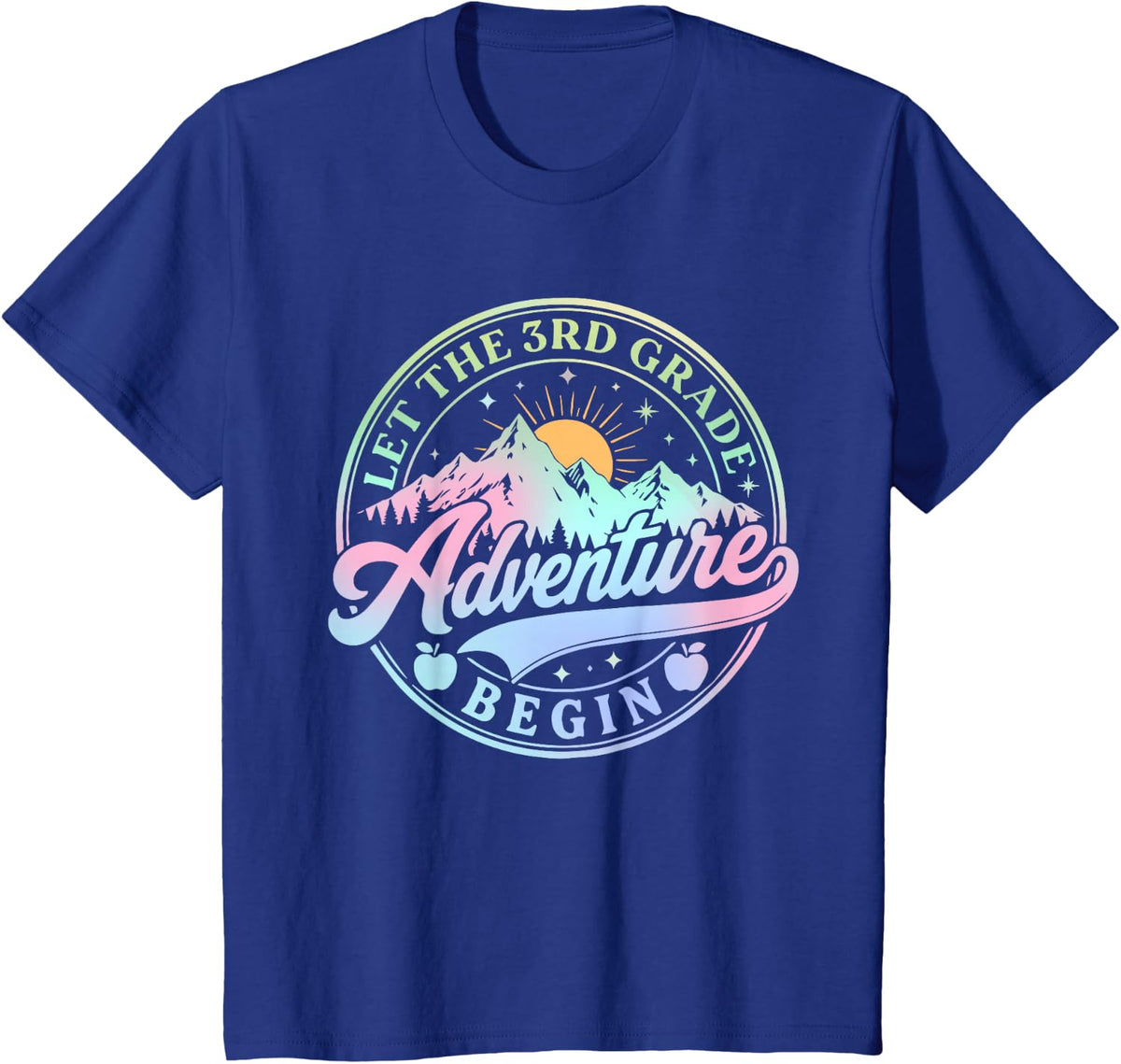 Back to School Let Third Grade Adventure Begin Teacher Boys T-Shirt - Royal Blue