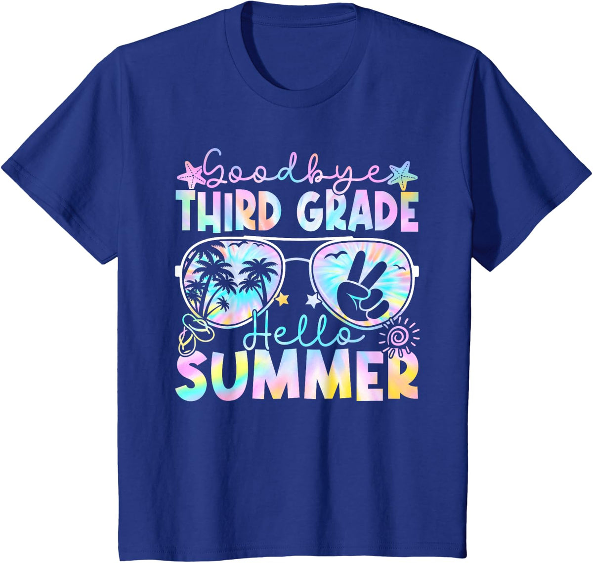 Goodbye 3rd Grade Hello Summer Third Grade Last Day School T-Shirt - Royal Blue