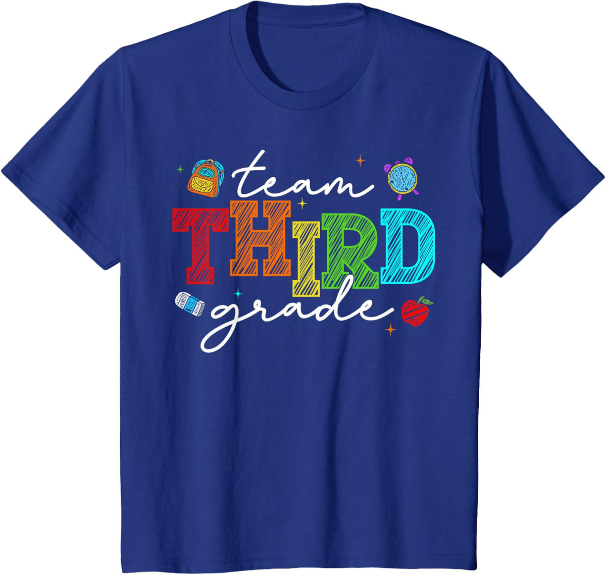 Back to School Team 3rd Third Grade Teacher Kids T-Shirt - Royal Blue