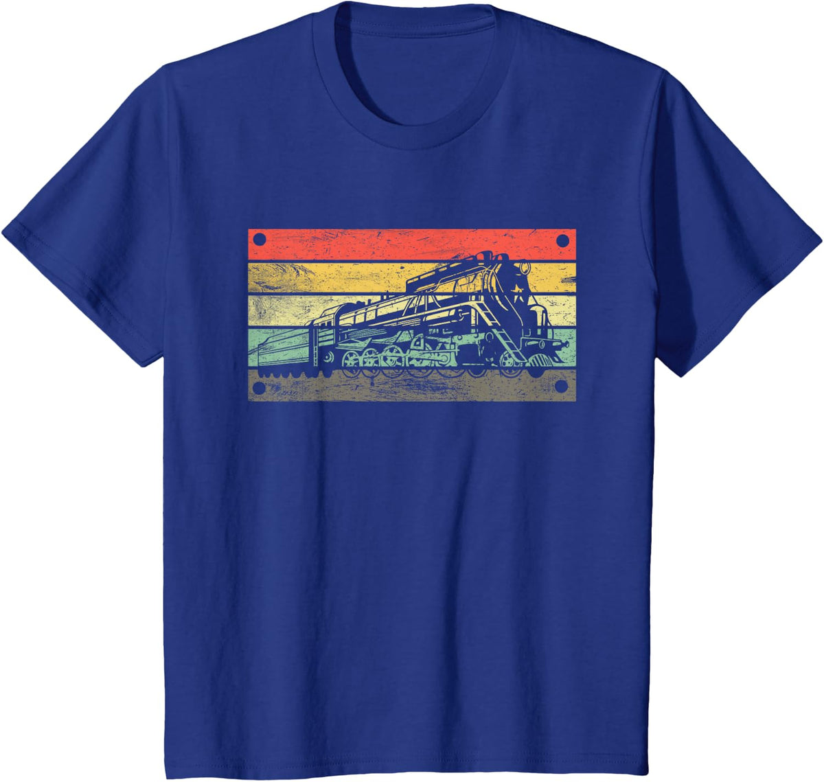 Vintage Train Railroad Retro Ladder Train Train Driver Trains T-Shirt - Royal Blue