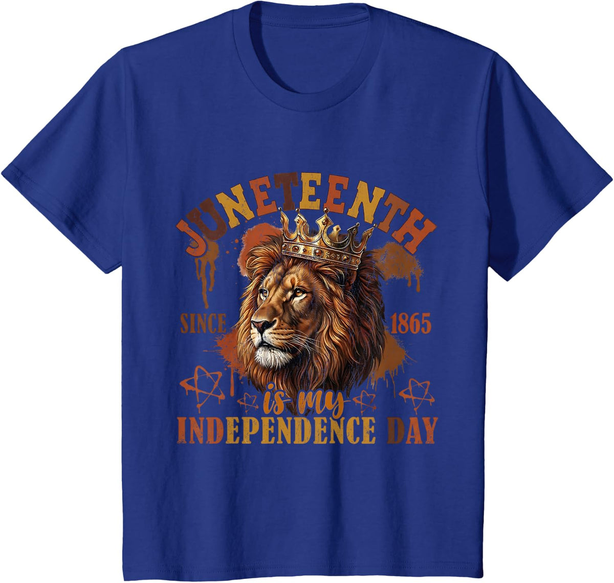 Juneteenth is My Independence Day Pan African Colors Decor T-Shirt - Royal Blue