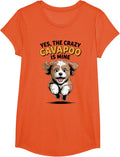 Yes, the Crazy Cavapoo is Mine Cavalier Poodle Mix Breed Dog Tee T-Shirt - Girls Orange