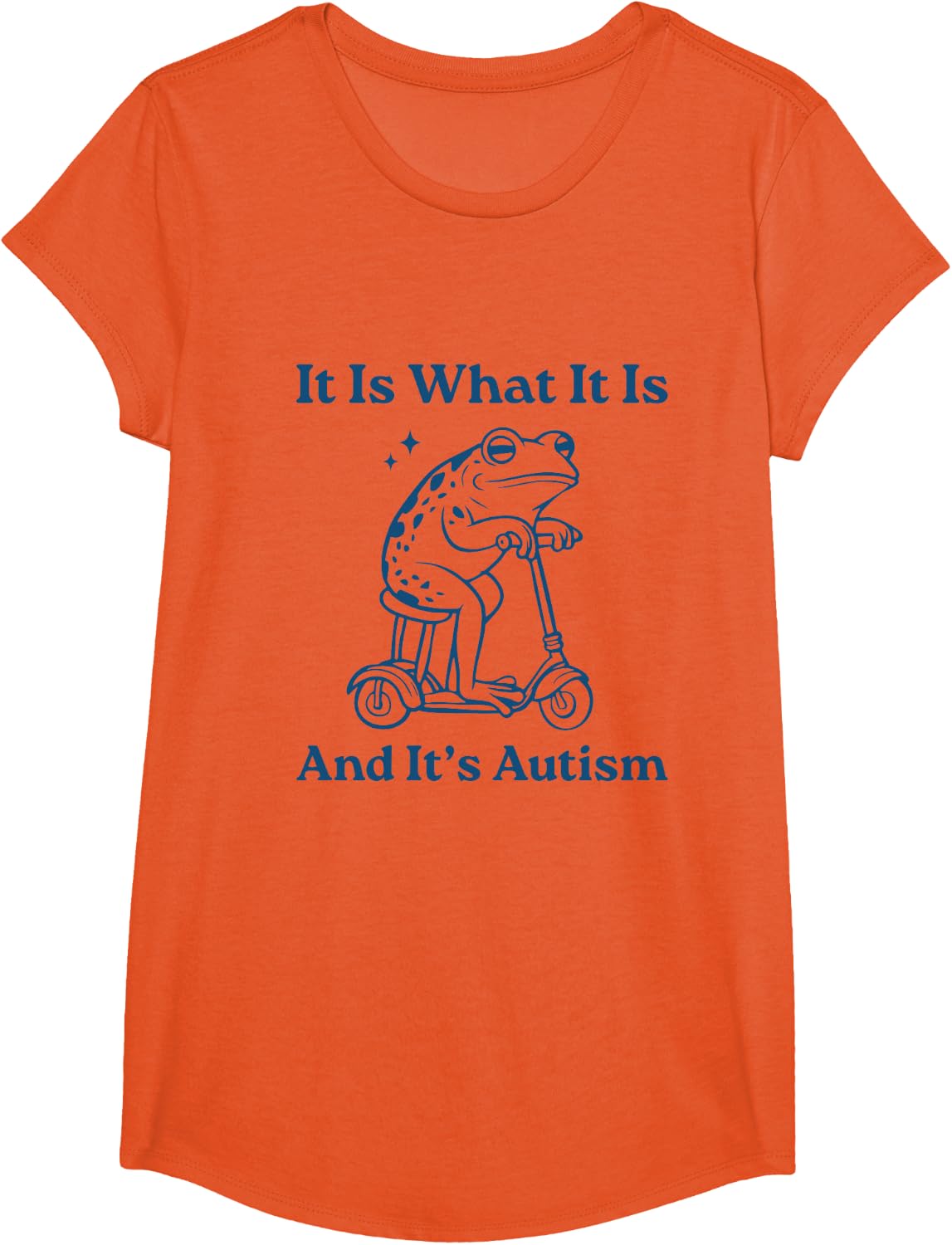 It Is What It Is And It's Autism Retro Autism Awareness T-Shirt - Girls Orange