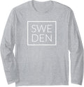 Sweden Long Sleeve T-Shirt - Adult Unisex Heather Grey
