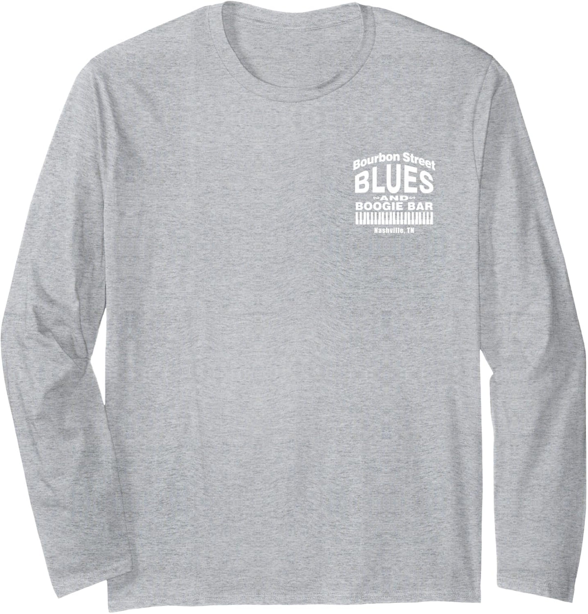 Mardi Gras Party Logo Long Sleeve T-Shirt - Adult Unisex Heather Grey
