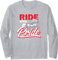 Ride With Pride Tennessee Walking Horse Long Sleeve T-Shirt - Adult Unisex Heather Grey