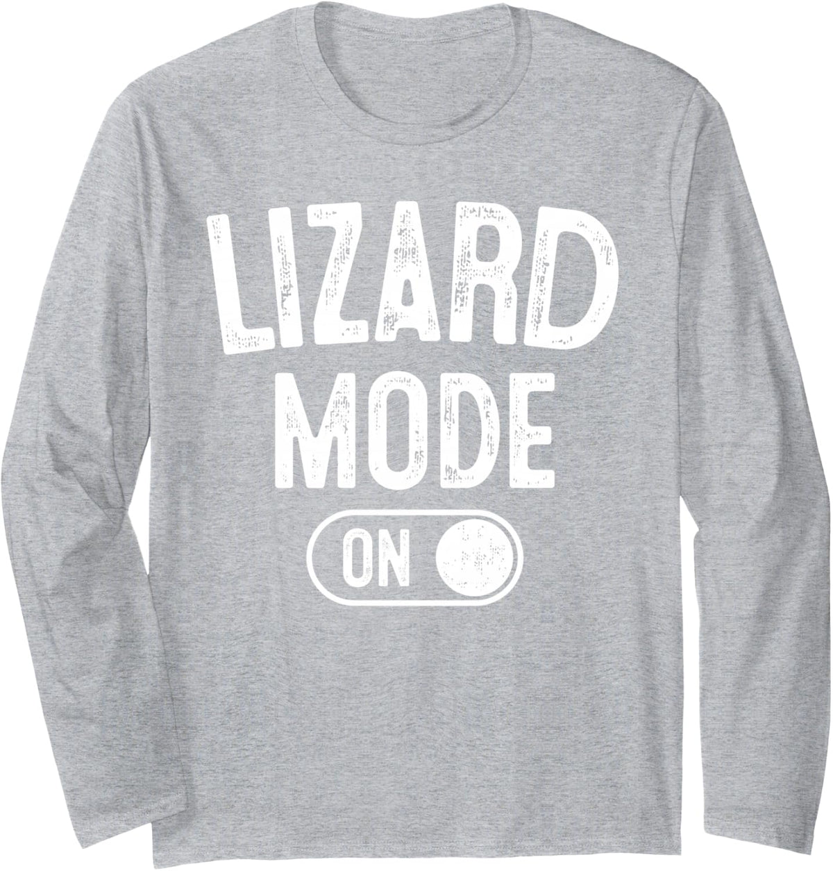 Lizard Mode On Costume Funny Reptile Party Gift Zoo Lover Long Sleeve T-Shirt - Adult Unisex Heather Grey