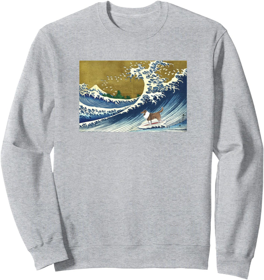 Mens Womens Kids Cute Retro Vintage Shetland Sheepdog Lover Sweatshirt - Adult Unisex Heather Grey