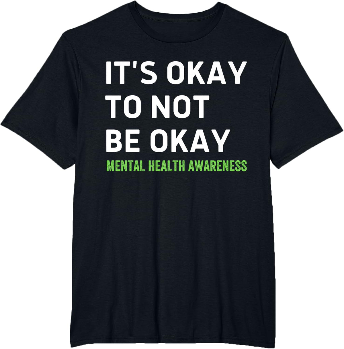 Mental Health Matters Brain and Heart Mental Health Month T-Shirt - Black