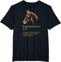 Horse Lover Equintrovert Funny T-Shirt - Black