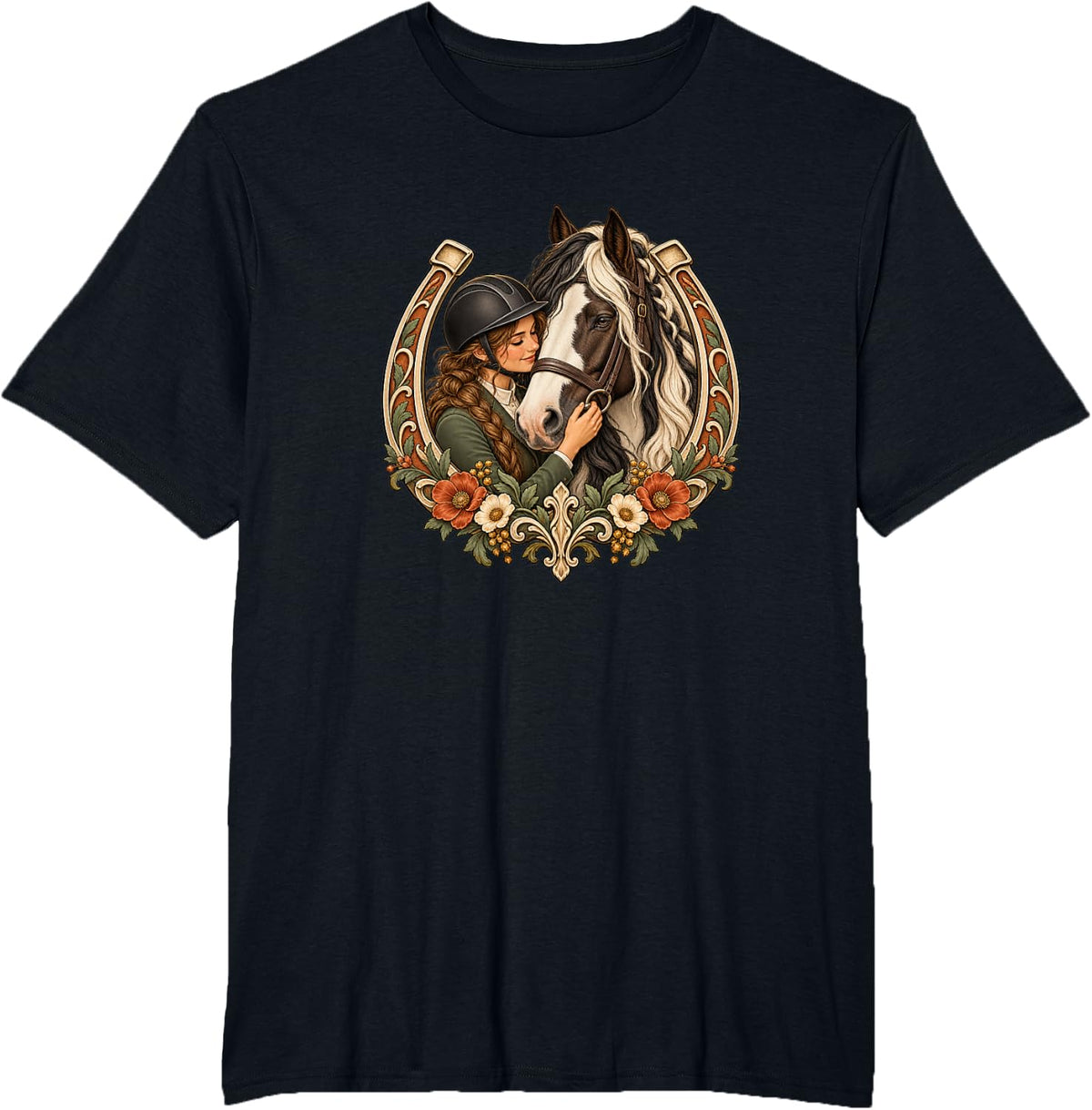 Tinker Horse Riding Equestrian Horse Lover Women T-Shirt - Black