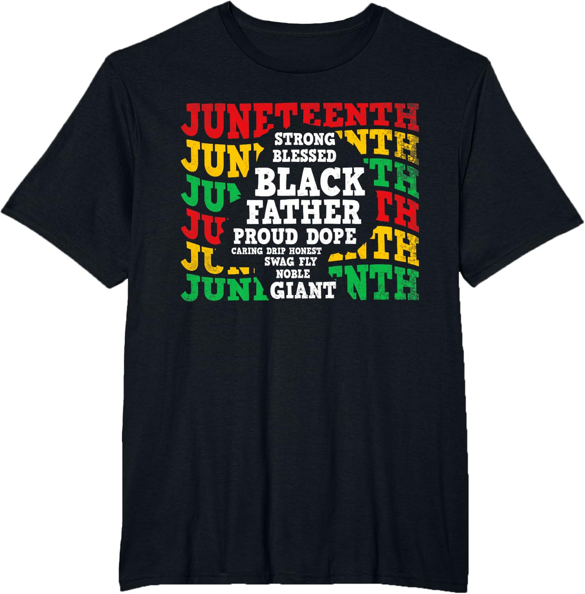 Juneteenth 1865 Black Fathers Day African Dad June 19th Men T-Shirt - Black