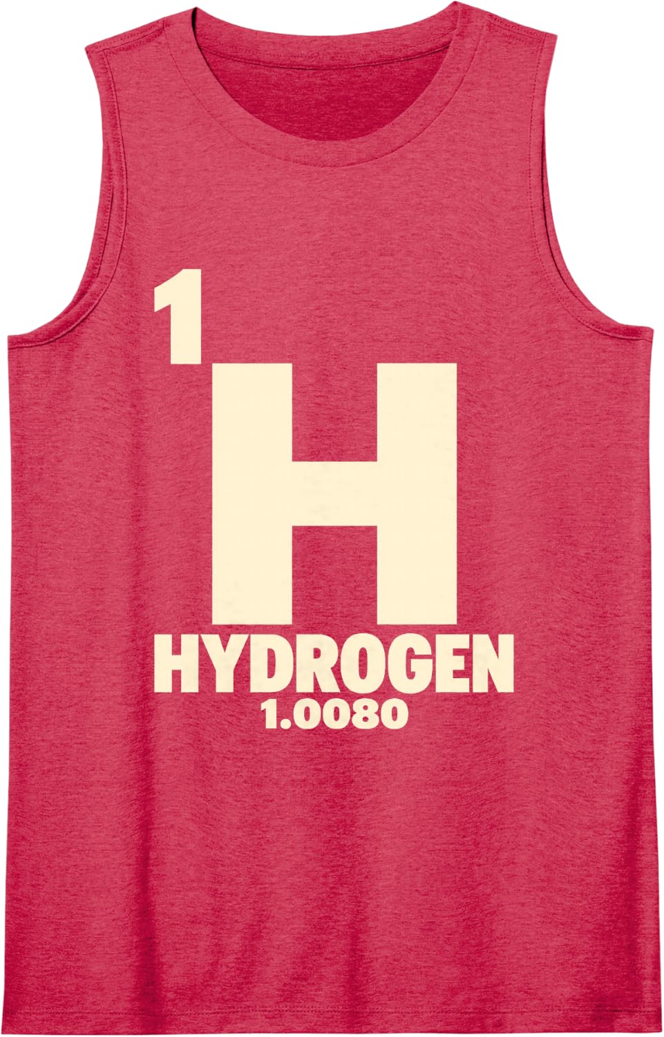 Funny Hydrogen Element Science Halloween Costume Sleeveless Tank Top - Red