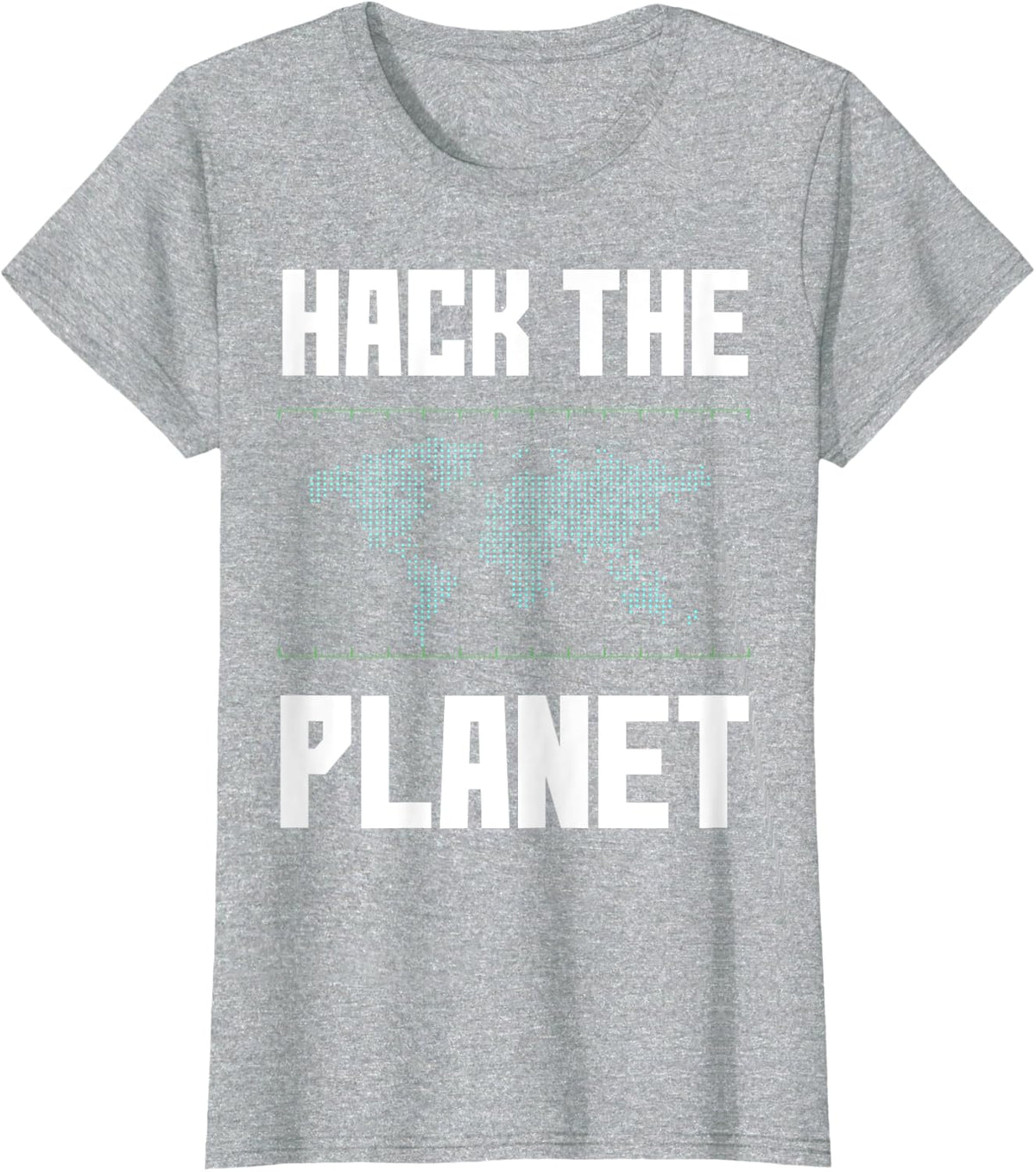 Computer Hacker Hack The Planet Quote Men's Nerd Fun Gift T-Shirt - Heather Grey