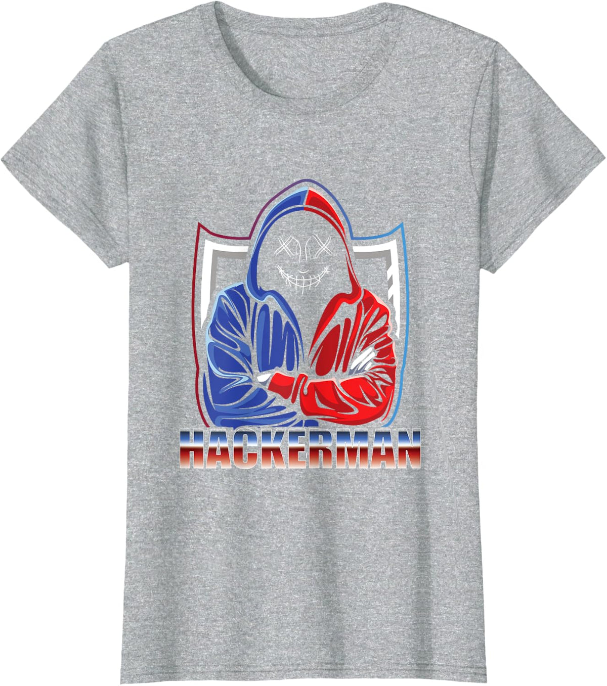 Hackerman Developer Programmer Hacker Computer Science Nerd T-Shirt - Heather Grey