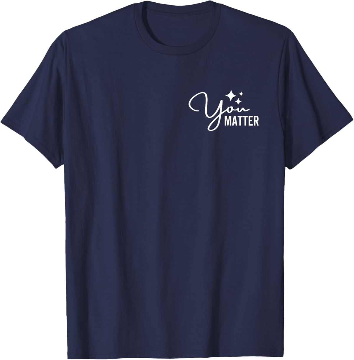 Mental Health Awareness Month Positivity Pocket You Matter T-Shirt - Navy Blue
