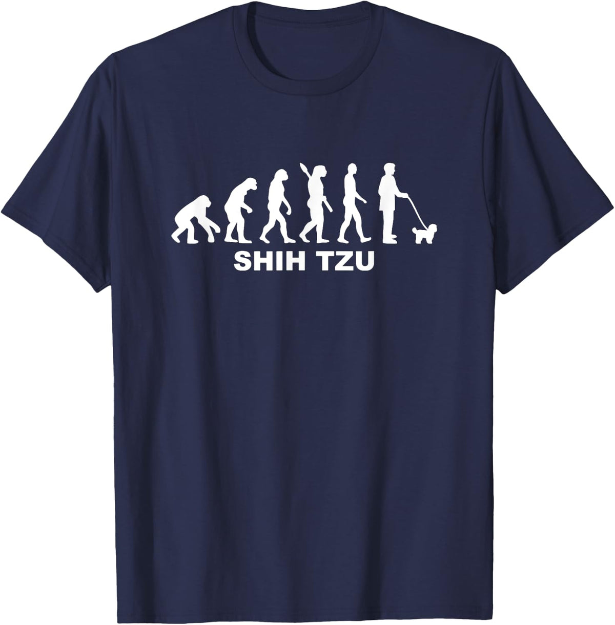Shih Tzu evolution T-Shirt - Navy Blue