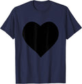 Big Black Heart T-Shirt - Navy Blue