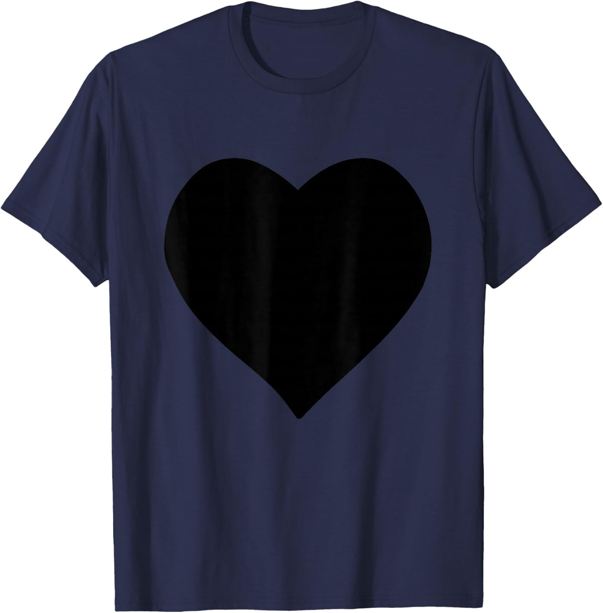 Big Black Heart T-Shirt - Navy Blue