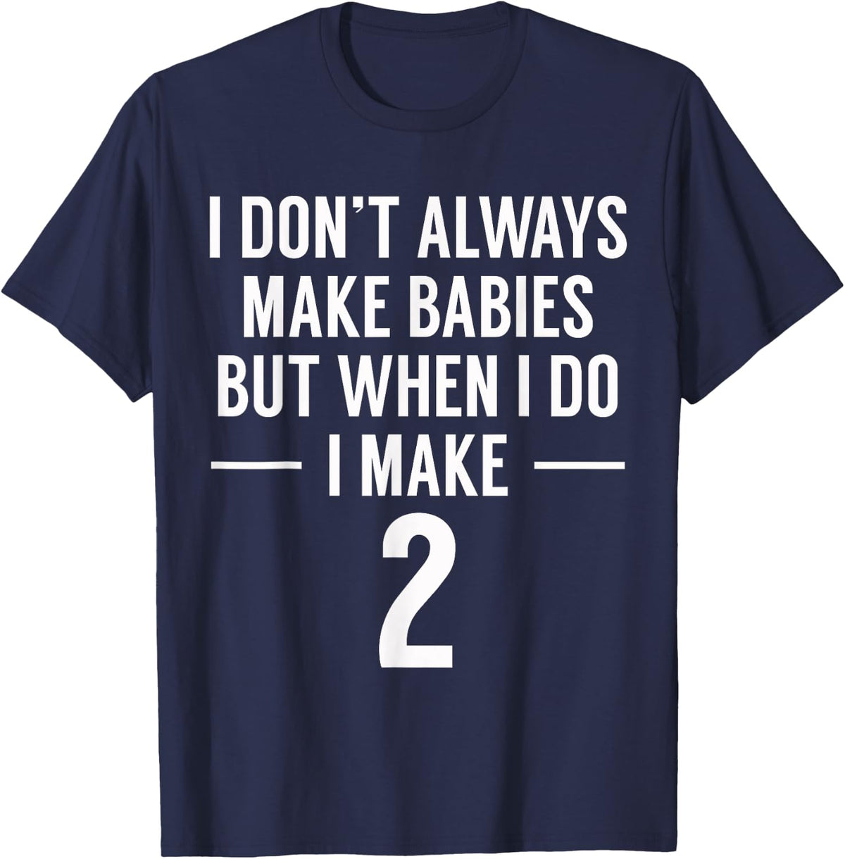 Funny Twins Announcement Tshirt for Mom to Be T-Shirt - Navy Blue