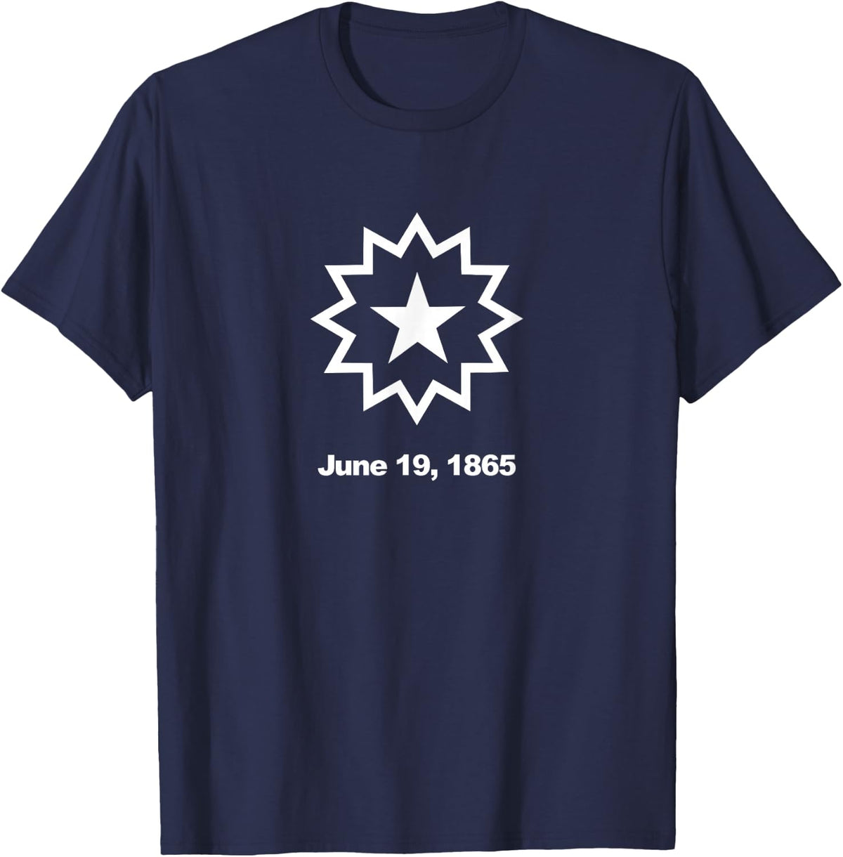 Juneteenth flag icon T-Shirt - Navy Blue