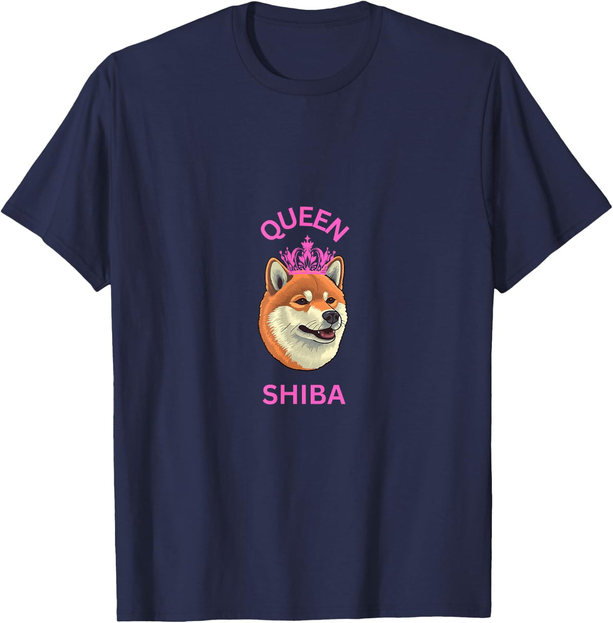 Queen Shiba T-Shirt - Navy Blue