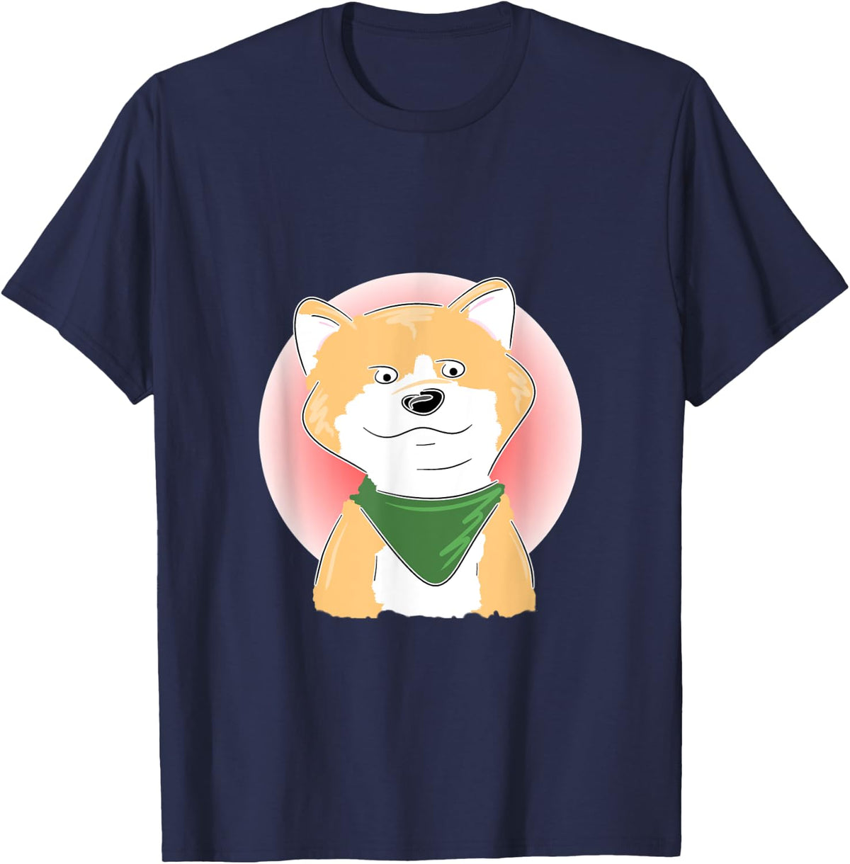 Dog Shiba Pet Bandana Japan Flag Men Women Kids T-Shirt - Navy Blue