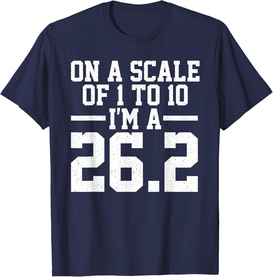 Cool Marathon Runner Design For Men Women Marathon Running T-Shirt - Navy Blue
