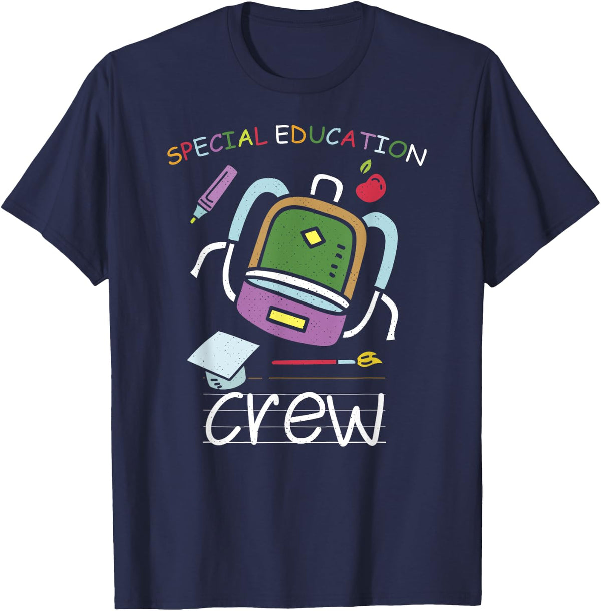 Fun Special Education Gift Design Teachers Fun Gift T-Shirt - Navy Blue