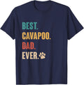 Best Cavapoo Dad Funny Cavapoo Dog Lovers Gift T-Shirt - Navy Blue