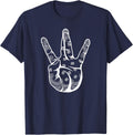 Westside Bandana Hand Shield Gangsta Rap T-Shirt - Navy Blue