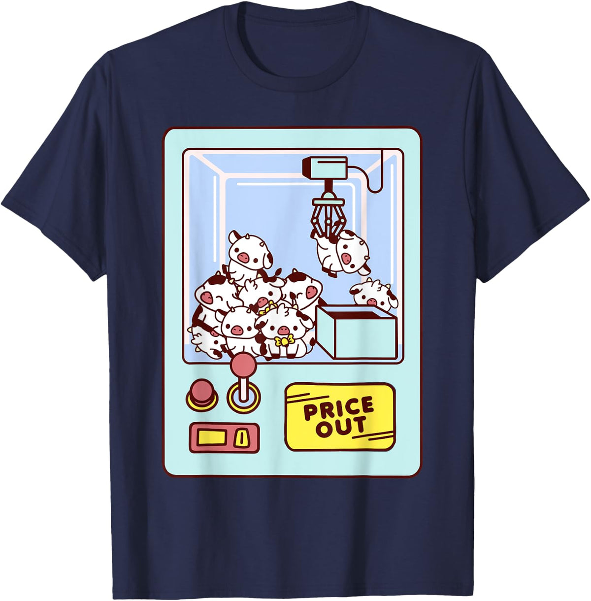 Cow Animals Lover Funny Design T-Shirt - Navy Blue