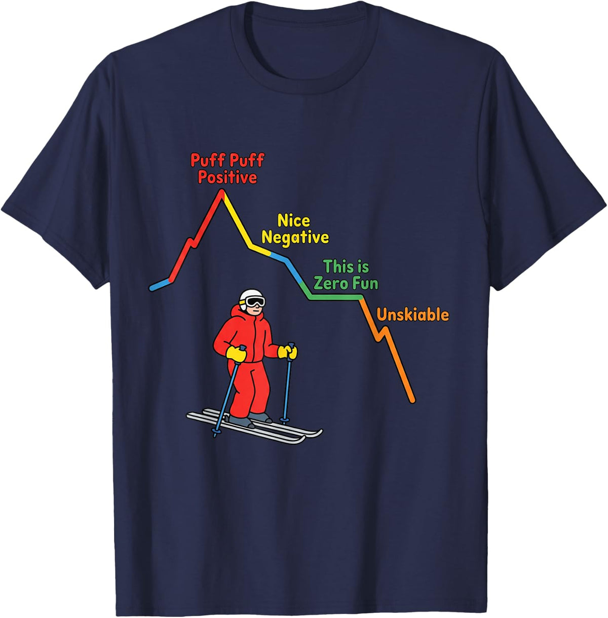 Funny Math Teacher Slope Algebra Geometry Middle School T-Shirt - Navy Blue