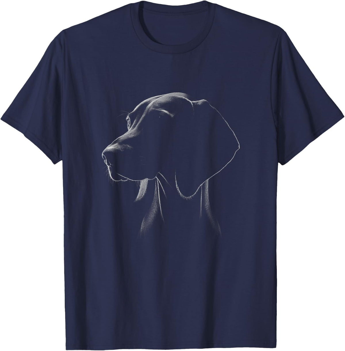 Vizsla Face Art Design For Dog Owner T-Shirt - Navy Blue
