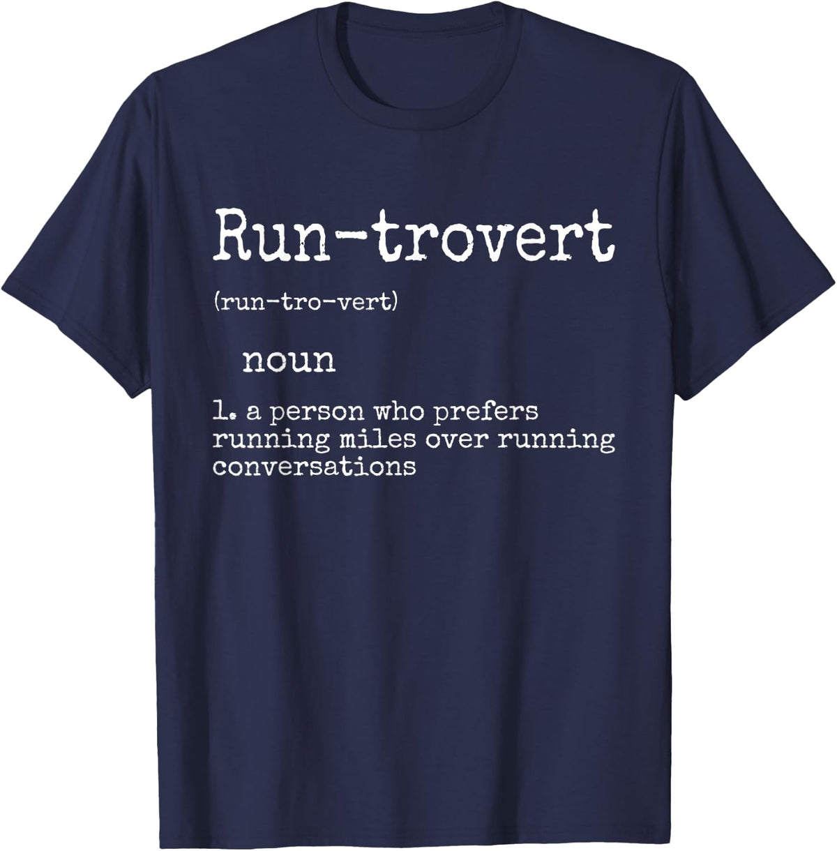Marathon Runner Gifts for Women Men Funny Running T-Shirt - Navy Blue