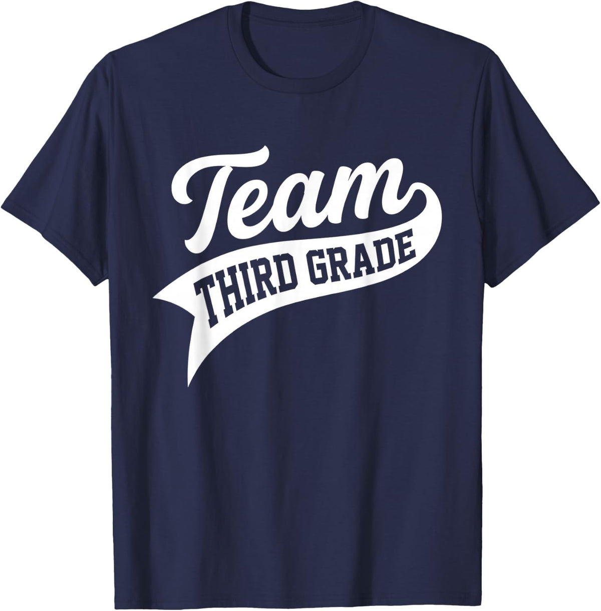 Team Third Grade Teacher Back to School Student Squad T-Shirt - Navy Blue